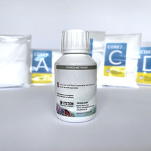 Cargar imagen en el visor de la galería, Core7 Flex Reef Supplements Set 4x1L - Salts and 1b Infusion 100ml bottle - Side B view
